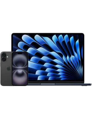 Apple iPhone 16 mit MacBook Air M4
